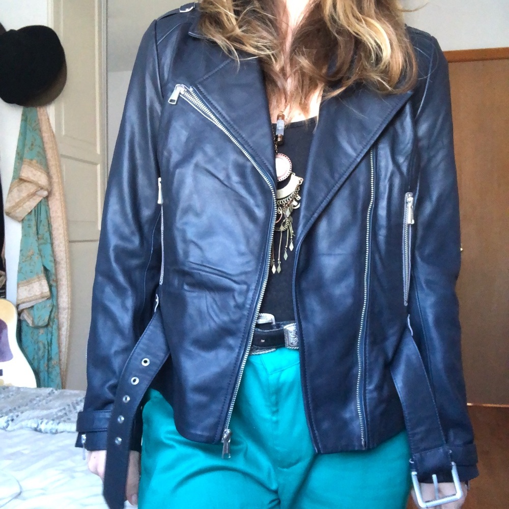 Andrew Marc Leather Moto Jacket